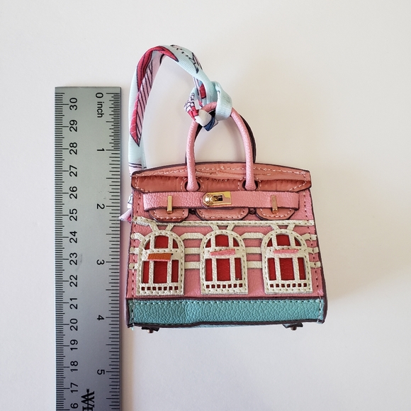 Handmade Tiny PU Leather Handbag Keychain Lovely Pendant Bag Earphone Case - Picture 4 of 11